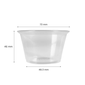 Portion Cup, 4 oz, Translucent, Polypropylene, (2500/Case), Karat FP-P400-PP