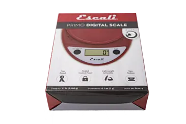 Primo Digital Scale, 11 lb, Warm Red, San Jamar SCDG11RDR