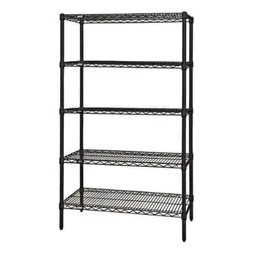 Quantum Food Service WR86-2436BK-5 Shelving Unit, Wire