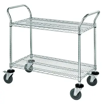 Quantum Food Service WRC-2436-2 Cart, Bussing Utility Transport, Metal Wire