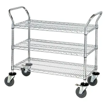 Quantum Food Service WRC-2436-3 Cart, Bussing Utility Transport, Metal Wire