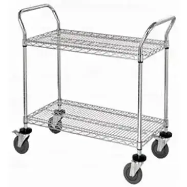 Quantum Food Service WRC-2442GY-2 Cart, Bussing Utility Transport, Metal Wire