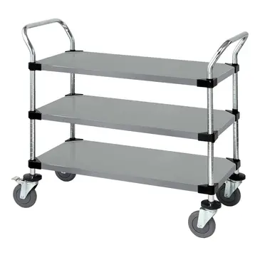 Quantum Food Service WRSC-2436-3SS Cart, Bussing Utility Transport, Metal