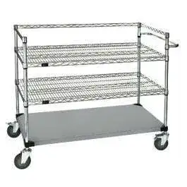 Quantum Food Service WRSC3-42-2448FS Cart, Bussing Utility Transport, Metal Wire