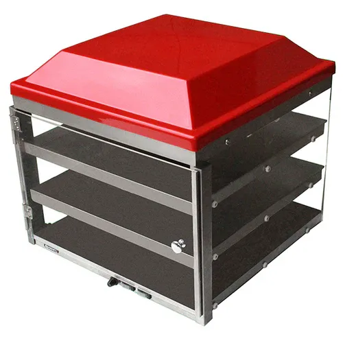 Admiral Craft Admiral Craft Red Display Cover for PW-16 – 19x19x20.5 Food Display Case Cover with Clear Panels