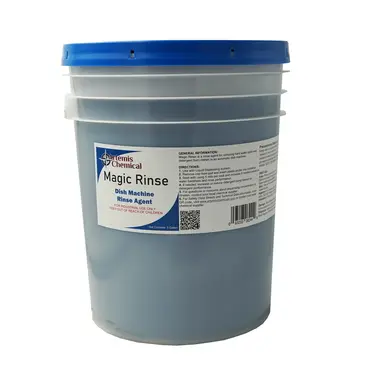 OWEN DISTRIBUTING Rinse Aid, 5 Gallon, "Magic Rinse", Liquid, Artemis Chemicals MAGICRINSE5