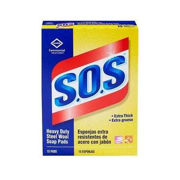 RJ Schinner S.O.S. Soap Pads, Steel Wool, (15/Pack), R. J. Schinner 88320