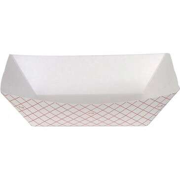 RJ Schinner Paper Food Tray, 3 lb, Red Plaid/Checkered, 500/Case