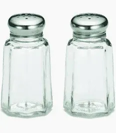 Ardous Trading Ardous Trading Salt and Pepper Shaker, 4 1/4", Glass, Plastic Top, Anchor Hocking 45U