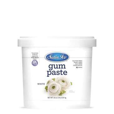 SATIN FINE FOODS Gum Paste, 2 Lb, White, Satin Ice 10010