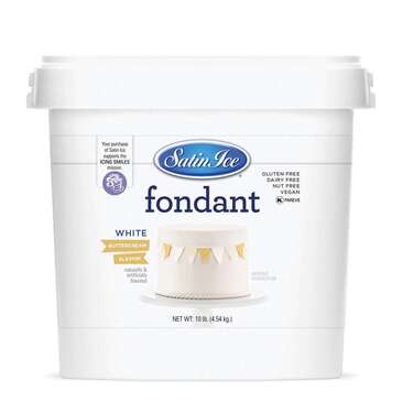 SATIN FINE FOODS Rolled Fondant, 10 lb. White, Buttercream, Satin Ice 10232