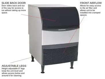 Scotsman UN324A-6 Ice Maker with Bin, Nugget-Style