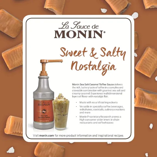 Sea Salt Caramel Toffee Sauce, 64 Oz, Monin M-GC300FP