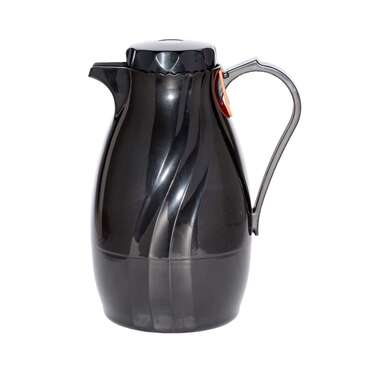 SERVICE IDEAS, INC. Carafe, 2 Liter (67.6 Oz), Black, ABS Plastic Exterior/Interior, Twist N Serv?, Service Ideas TNS60BL