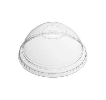 SHANGHAI NEW MING INDUSTR Dome Lid with Hole, Fits 7, 9, and 12 oz, Clear, Plastic, (1,000/Case), Arvesta PCLIDD-07