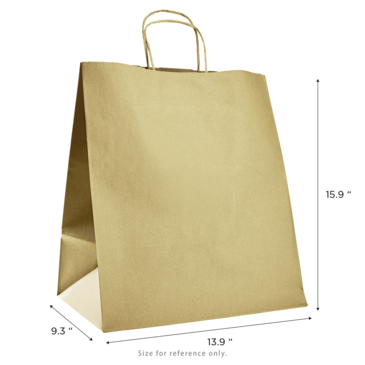 Shopping Bag, 15", Brown, Paper, With Handle, (200/Case) Karat FP-SB130