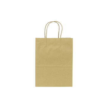 LOLLICUP Shopping Bag, 8.1" x 10.6" x 4.5", Brown, Paper, W / Handles, Karat FP-SB100