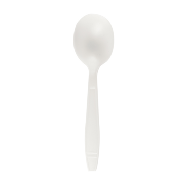 LOLLICUP Soup Spoon, 6.1", White, Plastic, (1000/CASE) Karat KE-U2022