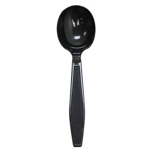 Karat Soup Spoons, Extra Heavy Weight, Black, PS Plastic, (1,000/Case), Karat U2022B
