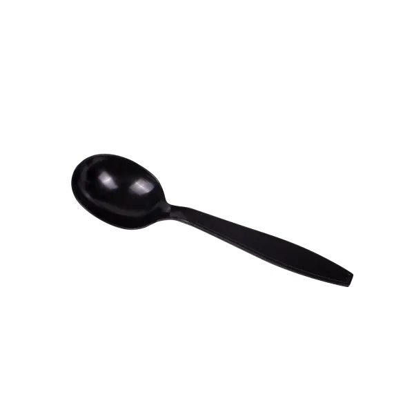 Soup Spoons, Extra Heavy Weight, Black, PS Plastic, (1,000/Case), Karat U2022B