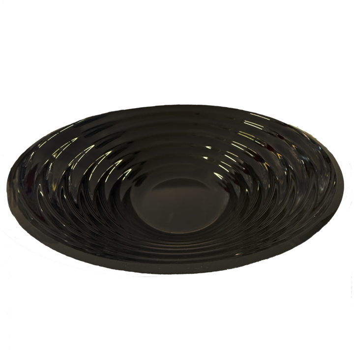 BORRAY’S PLASTICS BORRAY’S PLASTICS Spiral Bowl, 12”x4”, Black, Plastic, (6/Case), Borray’s SPB-124-BK