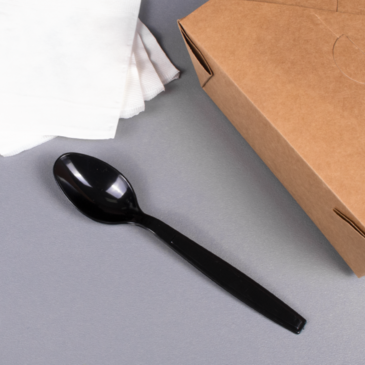 Spoon, Extra Heavyweight, Black, Polystyrene, (1000/Case), Karat U2023B