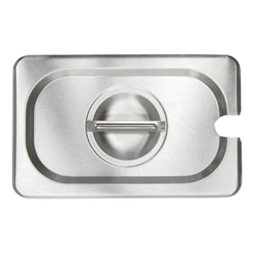Admiral Craft Admiral Craft Stainless Steel Steam Table Pan Cover – 1/9 Size, Slotted, Handle, 18/8