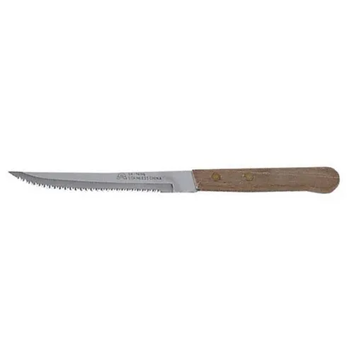 Admiral Craft Admiral Craft Steak Knife 4-5/8" Stainless Steel Blade Wood Handle 8-3/8" Overall