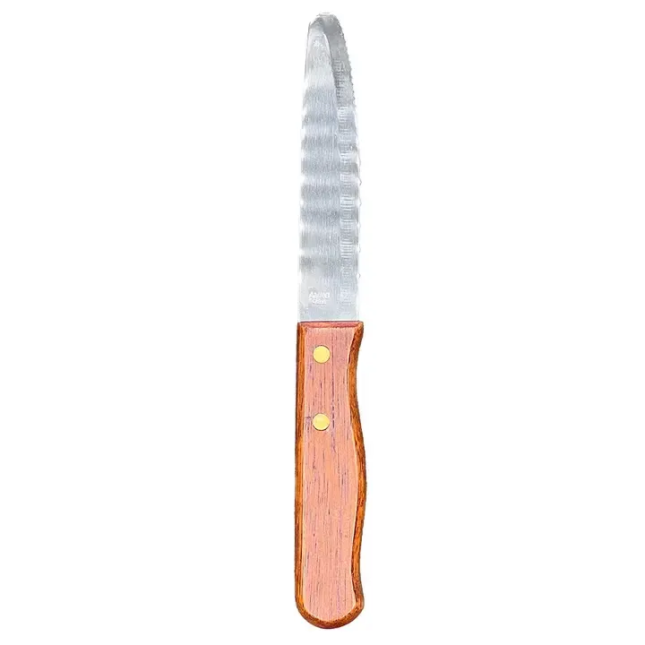 CHICAGO WHOLESALE AUCTION Steak Knife, Jumbo Size, Round Blade, Hardwood Handle, Chicago ASKWDRT3000-Splitcase