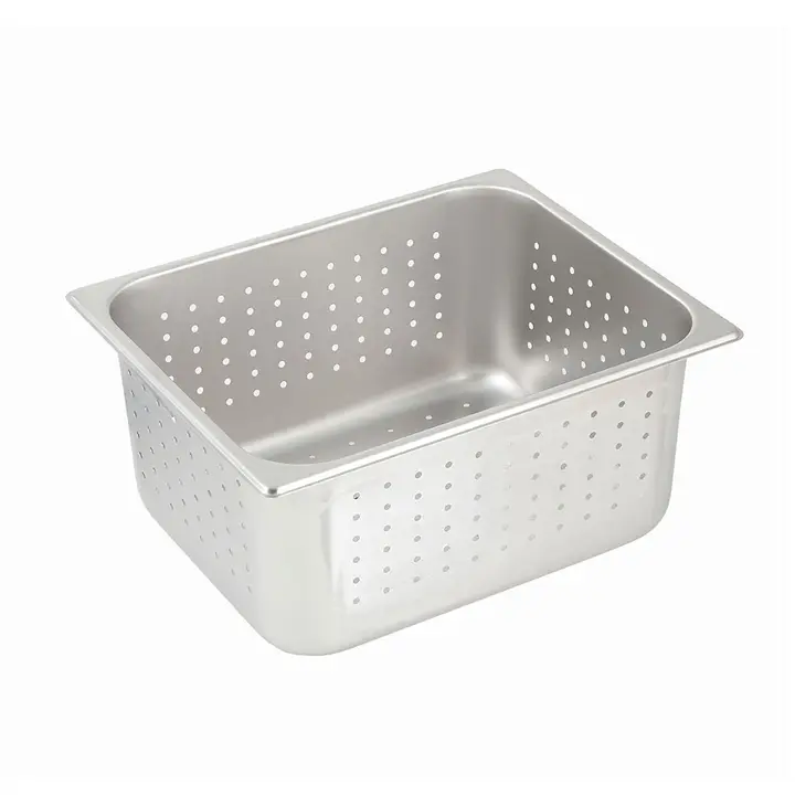 Arvesta Steam Table Pan, Half Size, 6" Deep, 25 Gauge, Perforated