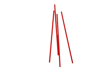 Stir Straw, 7-3/4", Red, Plastic, (500/Pack), Karat C9100 (Red)