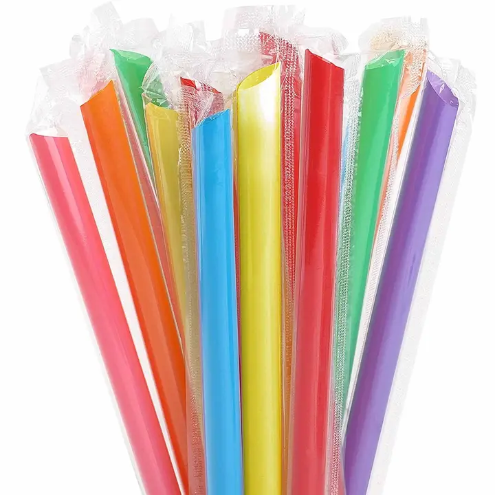 ARVESTA (DISPOSABLES) ARVESTA (DISPOSABLES) Straw, Boba, 9", Unwrapped, Mixed Colors, Diagonal Cut, 40/40/1600 (Lolc9060s)