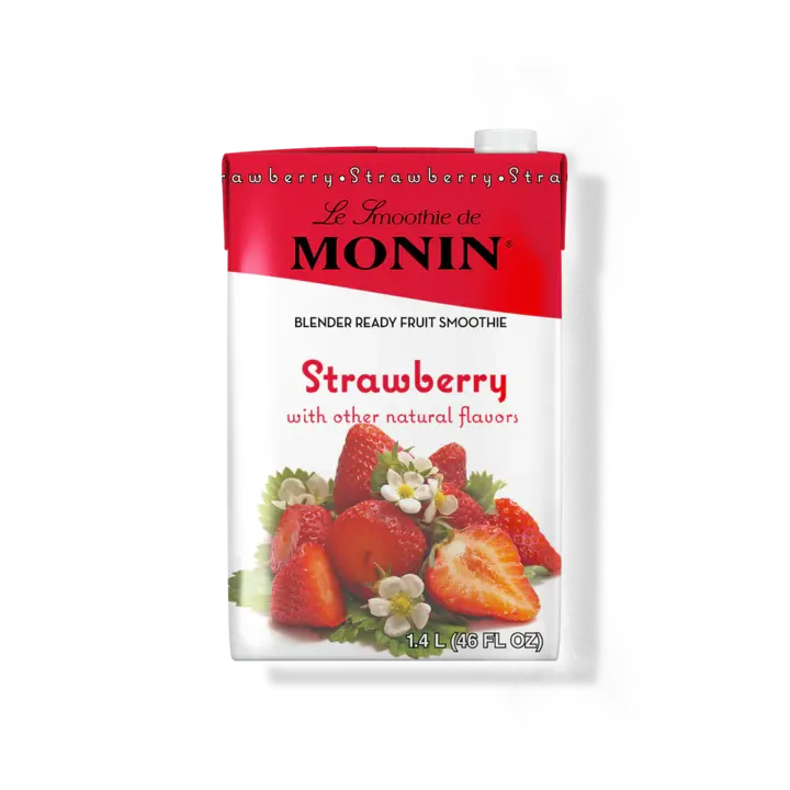 HOUSTONS / LIBBEY Strawberry Fruit Smoothie Mix, 46 Oz, (6/Case), Monin M-EG042B