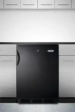 Summit Commercial FF7LBLKBI Refrigerator, Undercounter, Reach-In