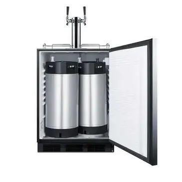 Summit Commercial SBC58BLBIADACFTWIN Nitro Cold Brew Coffee Dispenser