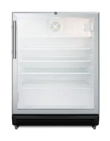 Summit Commercial SCR600BGLMBL Refrigerator, Merchandiser, Countertop