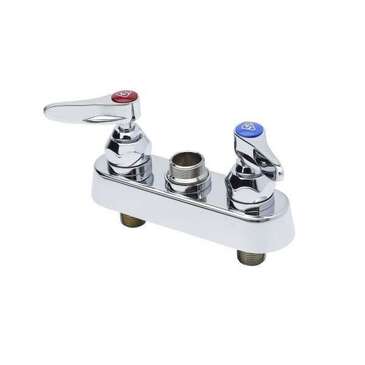 T&S Brass Workboard Faucet, 4" Centers, Brass, Deck Mount, Lever Handles, T&S Brass and Bronze Works B1110-LNM