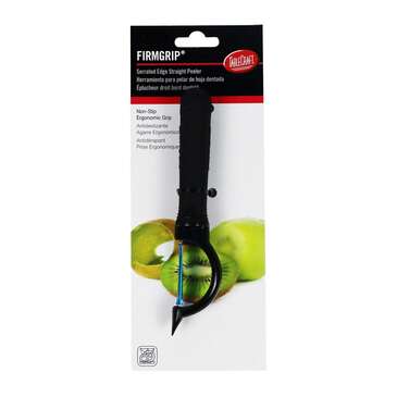 Tablecraft Products Peeler, Black, Santoprene/Stainless Steel, Straight Edge, Tablecraft E5601-SE