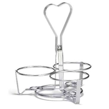 Tablecraft Products Condiment Rack, 2-3/4" ID, Chrome, 3 Ring, TableCraft 1370R