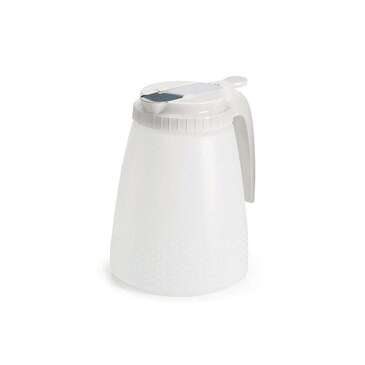 Tablecraft Products Syrup Dispenser, 48 oz., White Top, Polyethylene, Tablecraft 748W