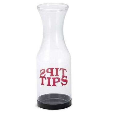 Tablecraft Products Tip Carafe, 11", Clear/Black, SAN Plastic, TableCraft 812