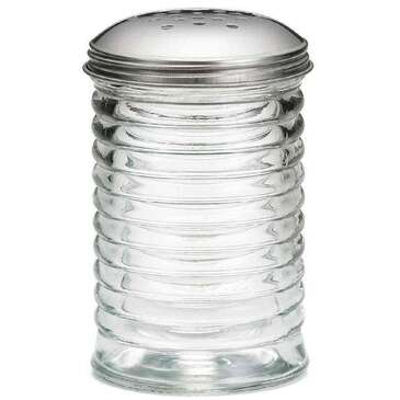 Tablecraft Products Cheese Shaker, 12 OZ, Glass, Stainless Steel Top, Beehive, TableCraft BH8800