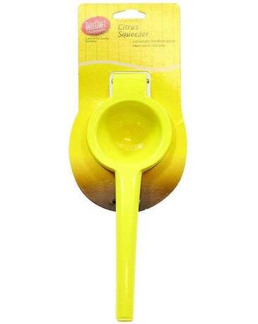 Tablecraft Products Citrus Sqeezer, 8.5", Yellow, Zinc Alloy, Tablecraft H119Y