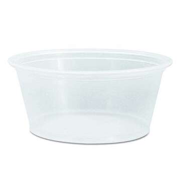 TAIZHOU FULING PLASTICS C TAIZHOU FULING PLASTICS C Portion Cup, 3.25 Oz, Clear, Plastic, (50Pcs/Bag)