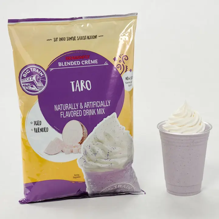 Taro Blended Creme Frappe Mix, 3.5 Lb, Big Train 20101785