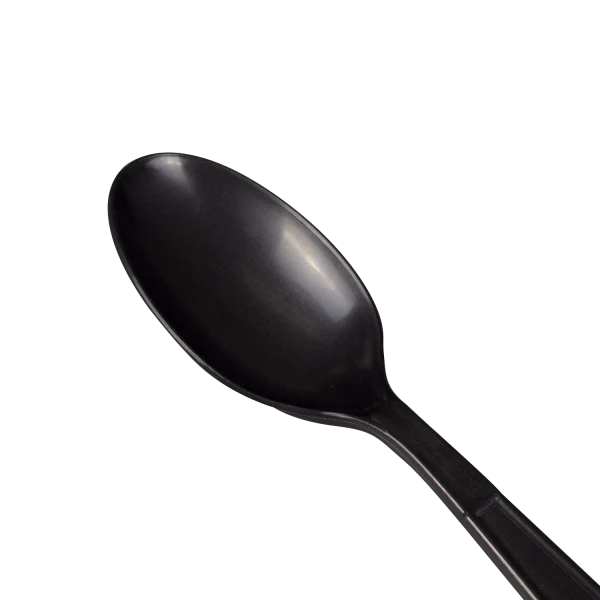 Teaspoon, Extra Heavy Weight, Black, Polypropylene, (1000/Case), Karat U2033B