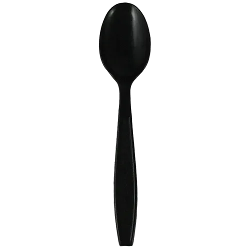 Teaspoon, Extra Heavy Weight, Black, Polypropylene, (1000/Case), Karat U2033B