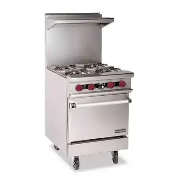 Therma-Tek TMD24-4-0 Range, 24" Restaurant, Gas