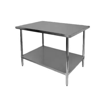 Thunder Group SLWT42436F Work Table,  36" - 38", Stainless Steel Top