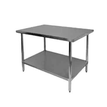 Thunder Group SLWT42472F Work Table,  63" - 72", Stainless Steel Top 